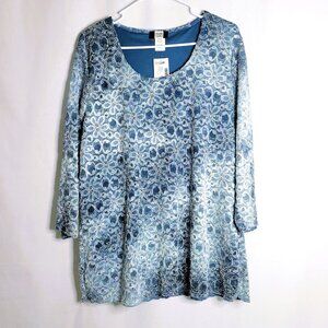 Studio 1940 Women's Plus Size 22W / 24W Sparkle Sequin Blouse Lace Overlay Lined